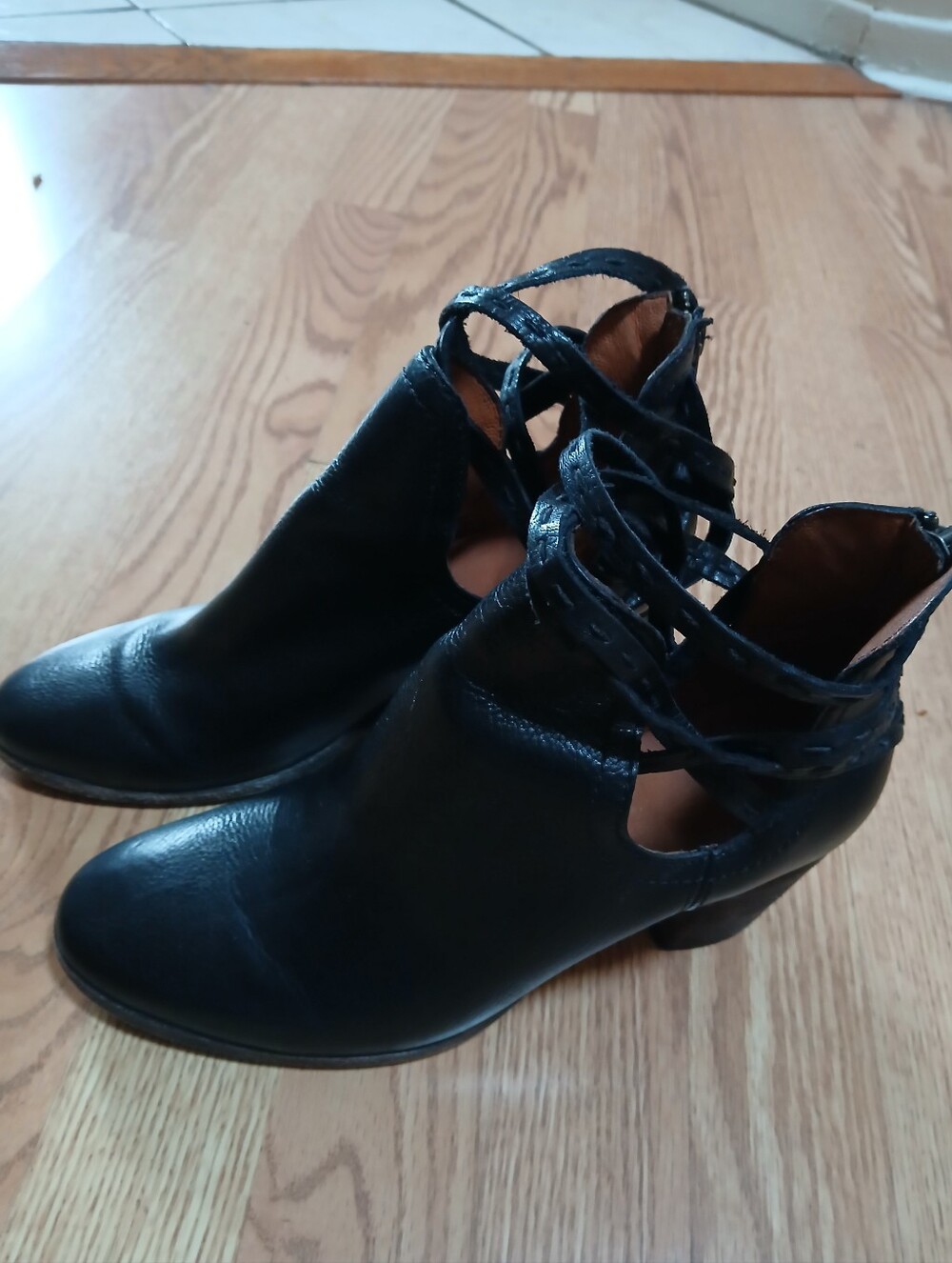 Frye Naomi Pickstitch Leather Booties